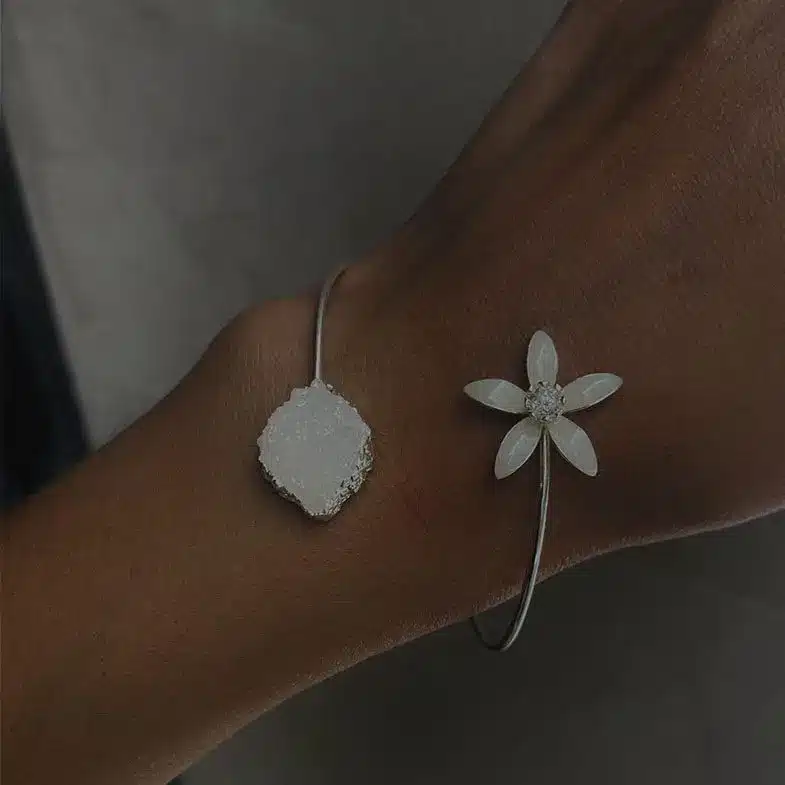 Brazalete Jazmín de cuarzo