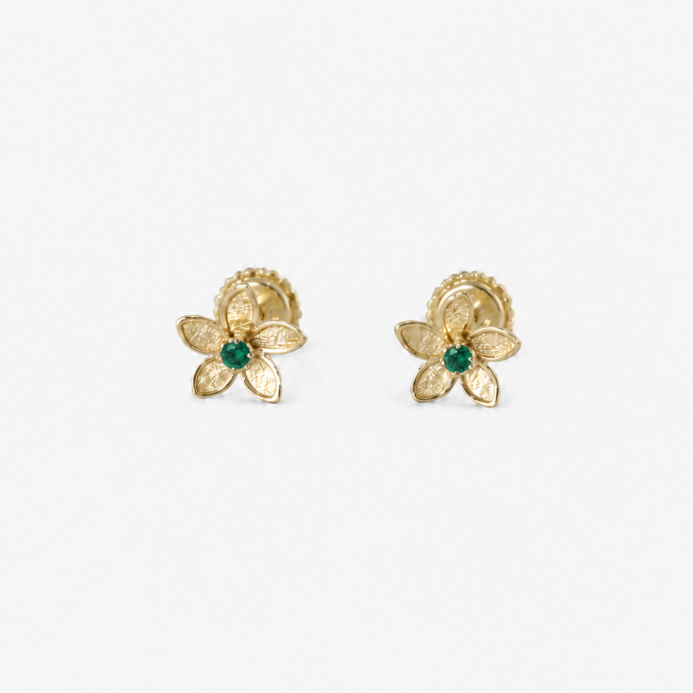 Pendientes Bebé Primera Puesta Baby Emerald