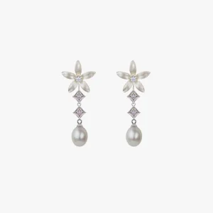 Pendientes Novia Jazmín de Perla Mini