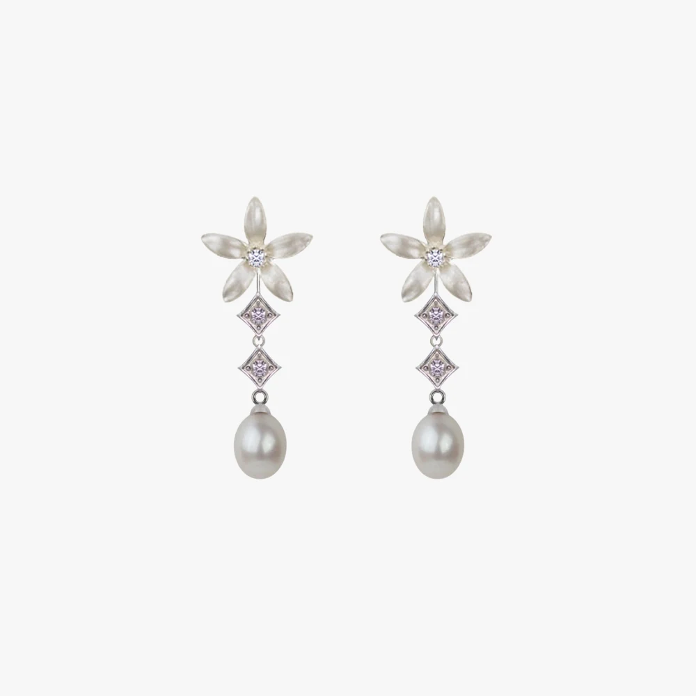 Pendientes Novia Jazmín de Perla Mini