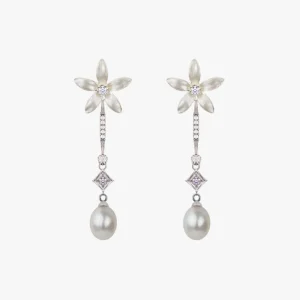 Pendientes Novia Perlas y Jazmines