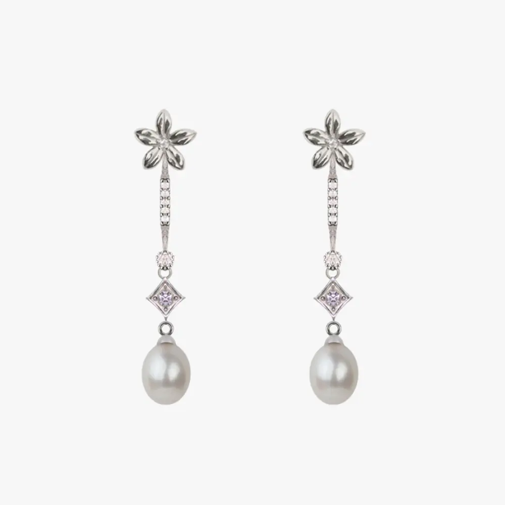 Pendientes Novia de Perlas y Jazmines