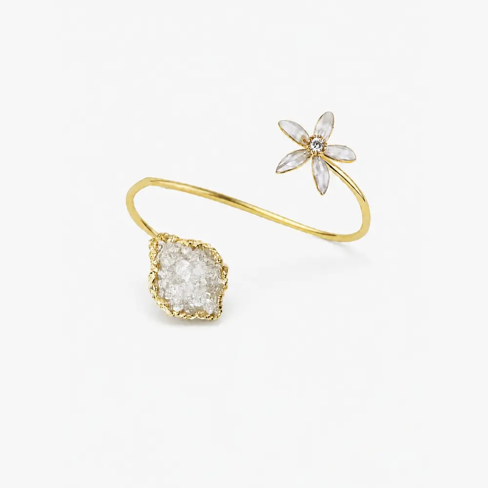 Brazalete Jazmín de cuarzo
