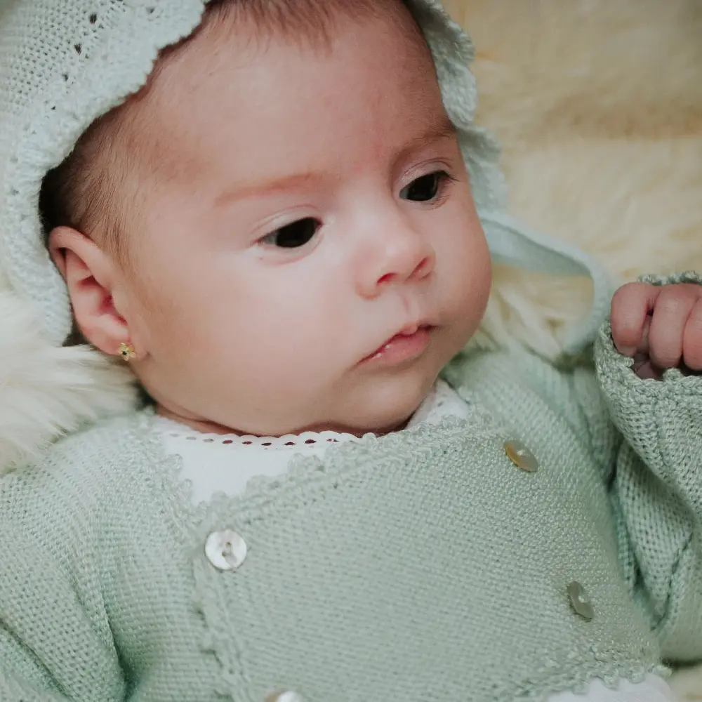 Pendientes Bebé Primera Puesta Baby Jazmines Sapphire