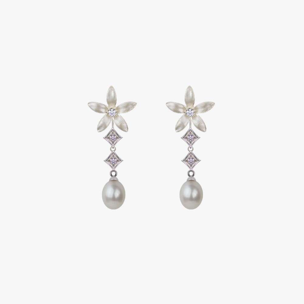 Pendientes Novia Jazmín de Perla Mini