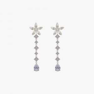 Pendientes Novia Jazmín Estelar Lágrima Cascada