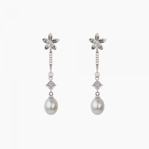 Pendientes Novia de Perlas y Jazmines