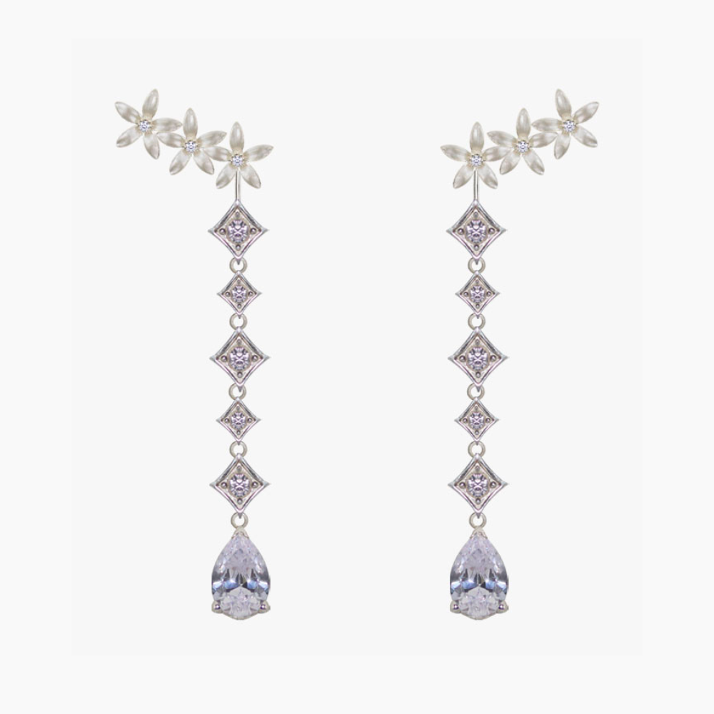 Pendientes Novia Jazmín Trepador Cascada