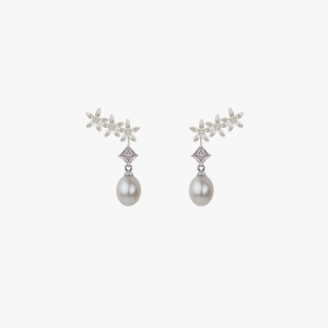 Pendientes Novia Jazmín Trepador Perla