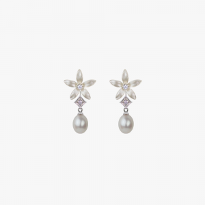 Pendientes Novia Jazmín Estelar Perla