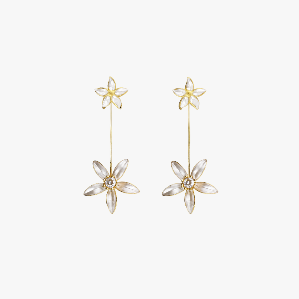 Pendientes Jazmín Star Nácar