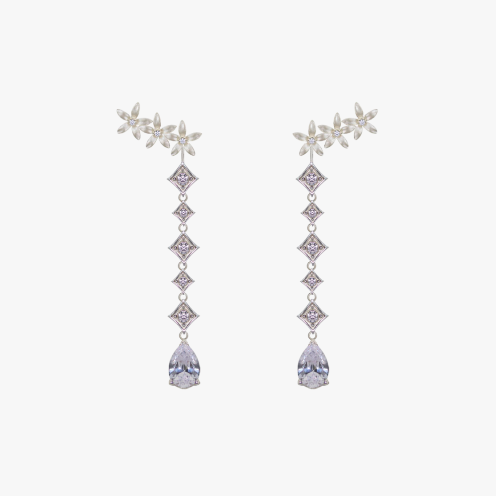 Pendientes Novia Jazmín Trepador Cascada