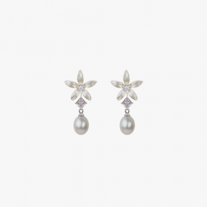 Pendientes Novia Jazmín Estelar Perla