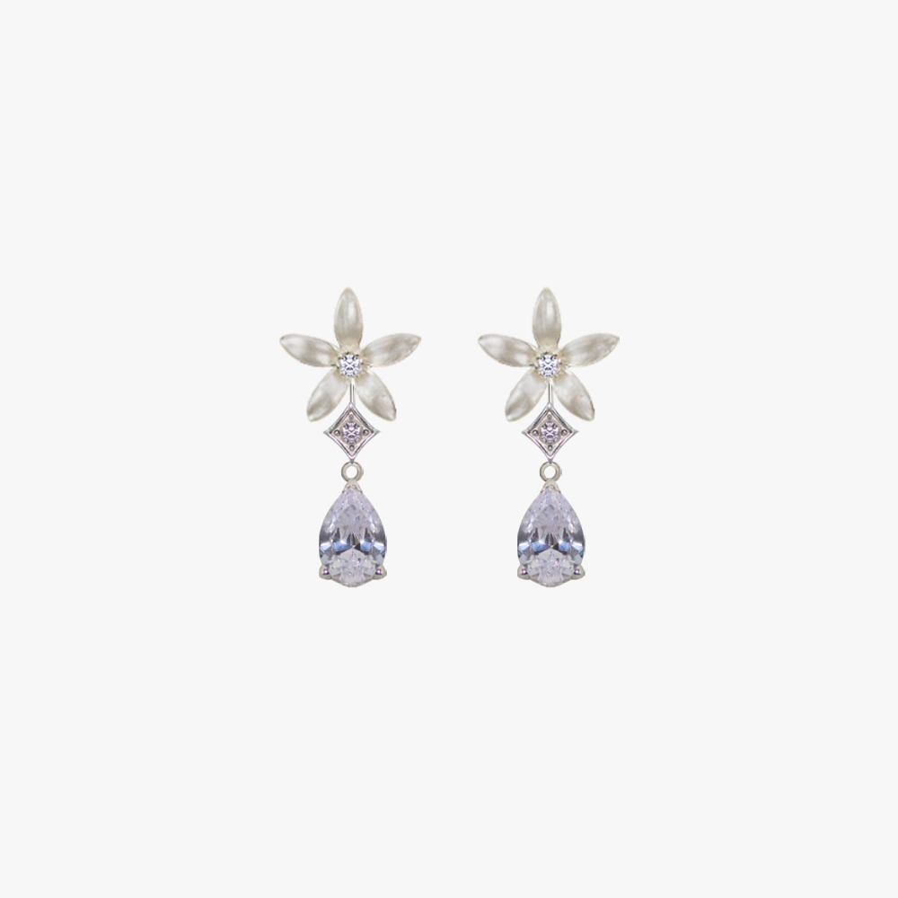 Pendientes Novia Jazmín Estelar Lágrima