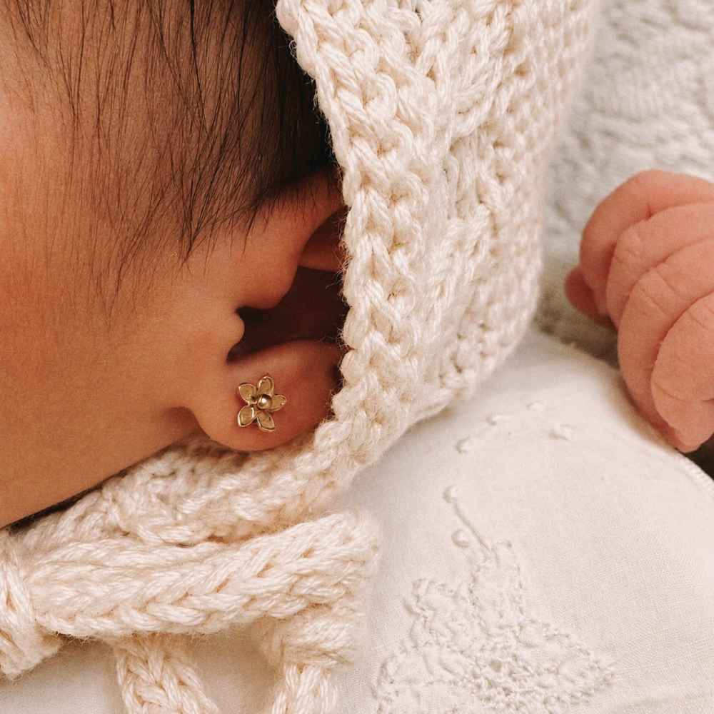 Pendientes Bebé Primera Puesta Baby Jazmines Oro
