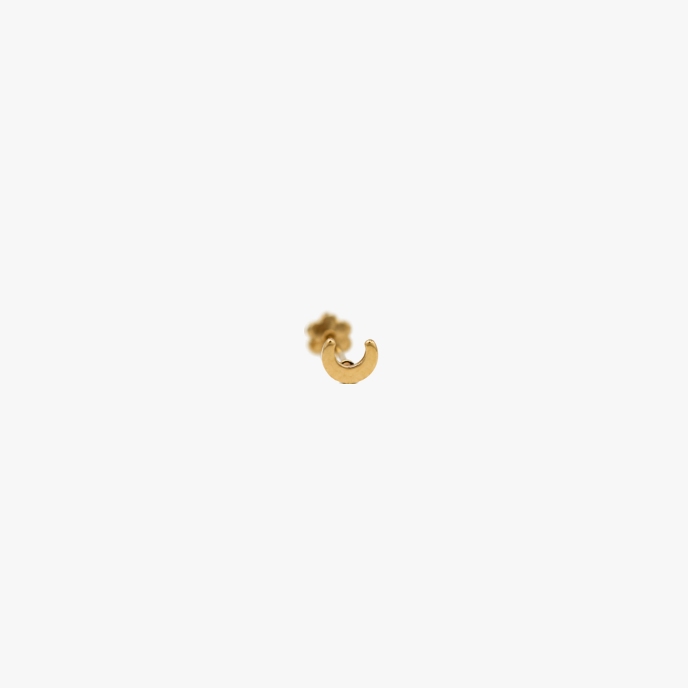 Pendiente Piercing Luna Oro 18Kt
