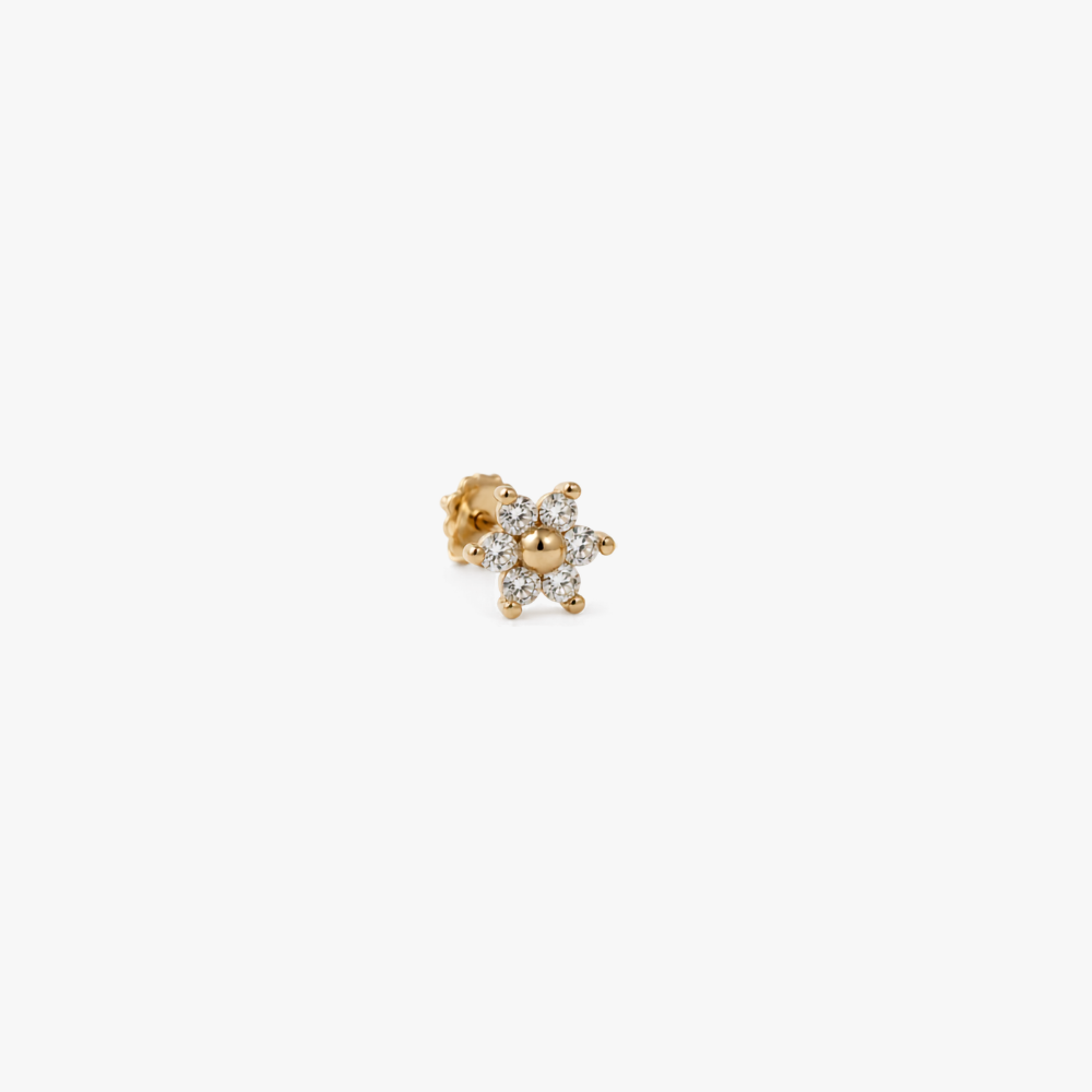 Pendiente Piercing Estrellita Oro 18Kt