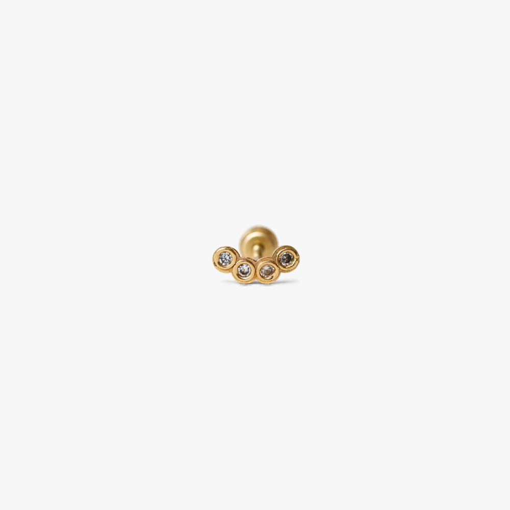 Pendiente Piercing Trepador Oro 18Kt