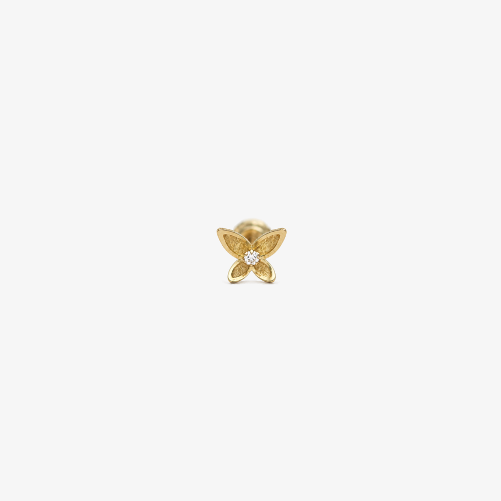 Pendiente Piercing Mariposa Oro 18Kt