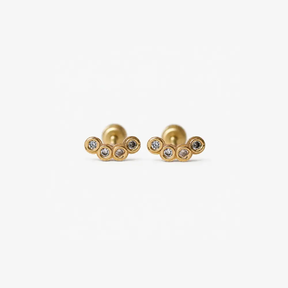 Pendientes Bebé Primera Puesta Trepador Oro 18Kt