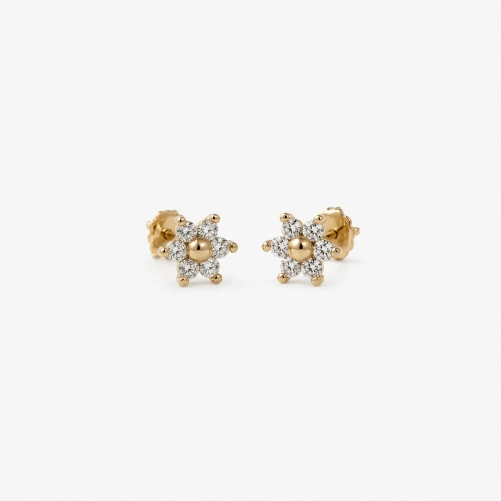 Pendientes Bebé Primera Puesta Estrellita Oro 18Kt