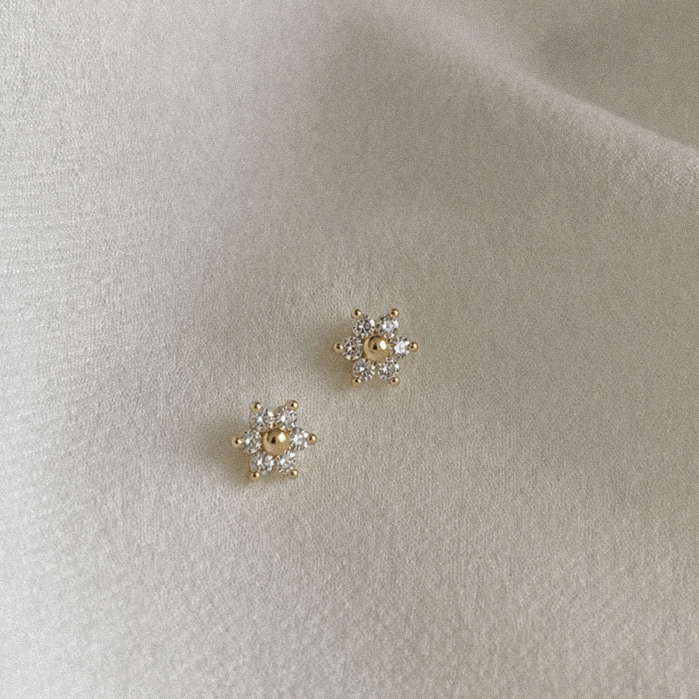 Pendientes Bebé Primera Puesta Estrellita Oro 18Kt