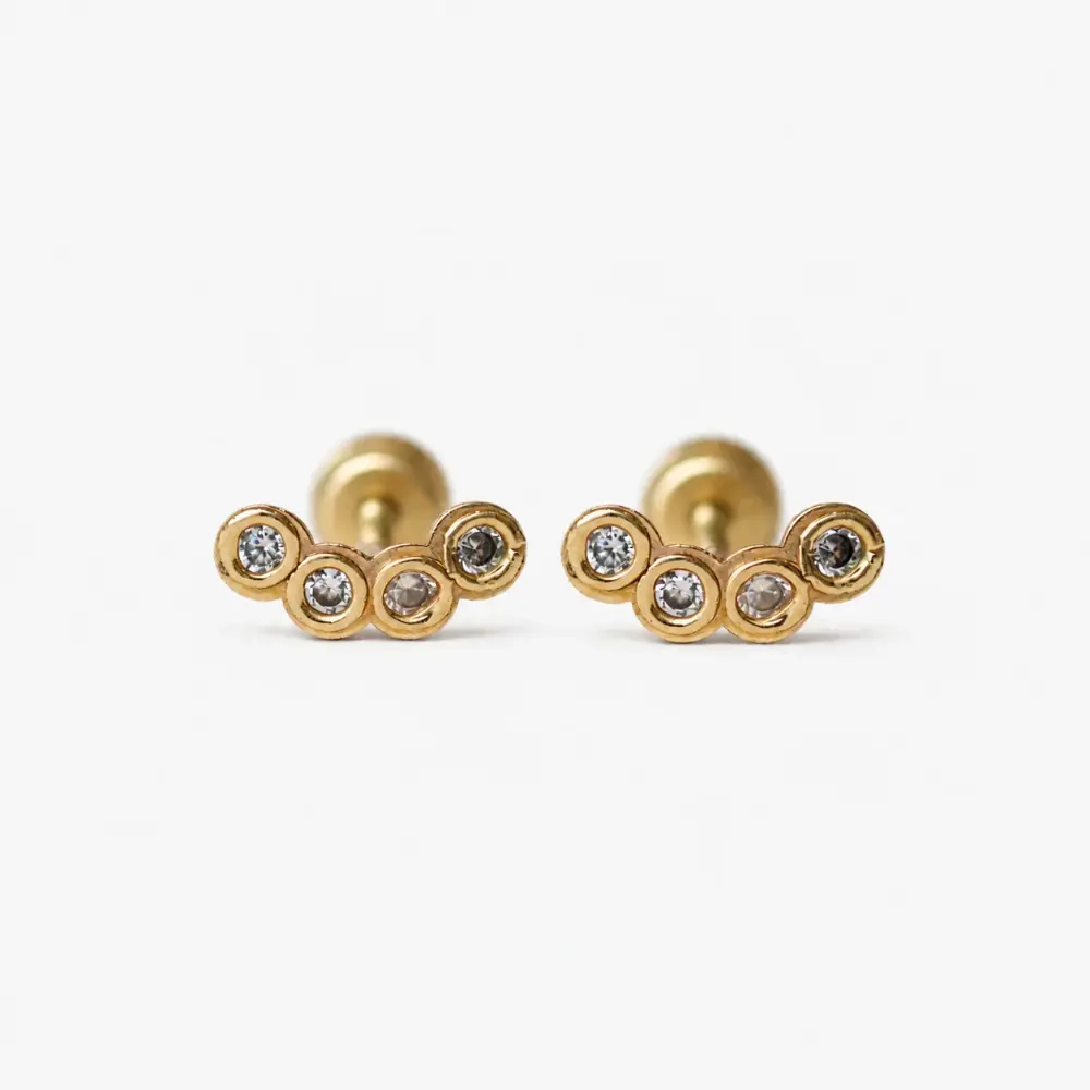 Pendientes Bebé Primera Puesta Trepador Oro 18Kt