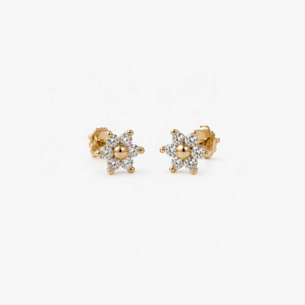 Pendientes Bebé Primera Puesta Estrellita Oro 18Kt