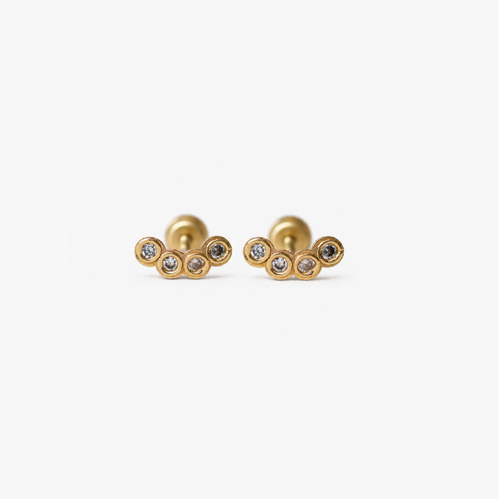 Pendientes Bebé Primera Puesta Trepador Oro 18Kt