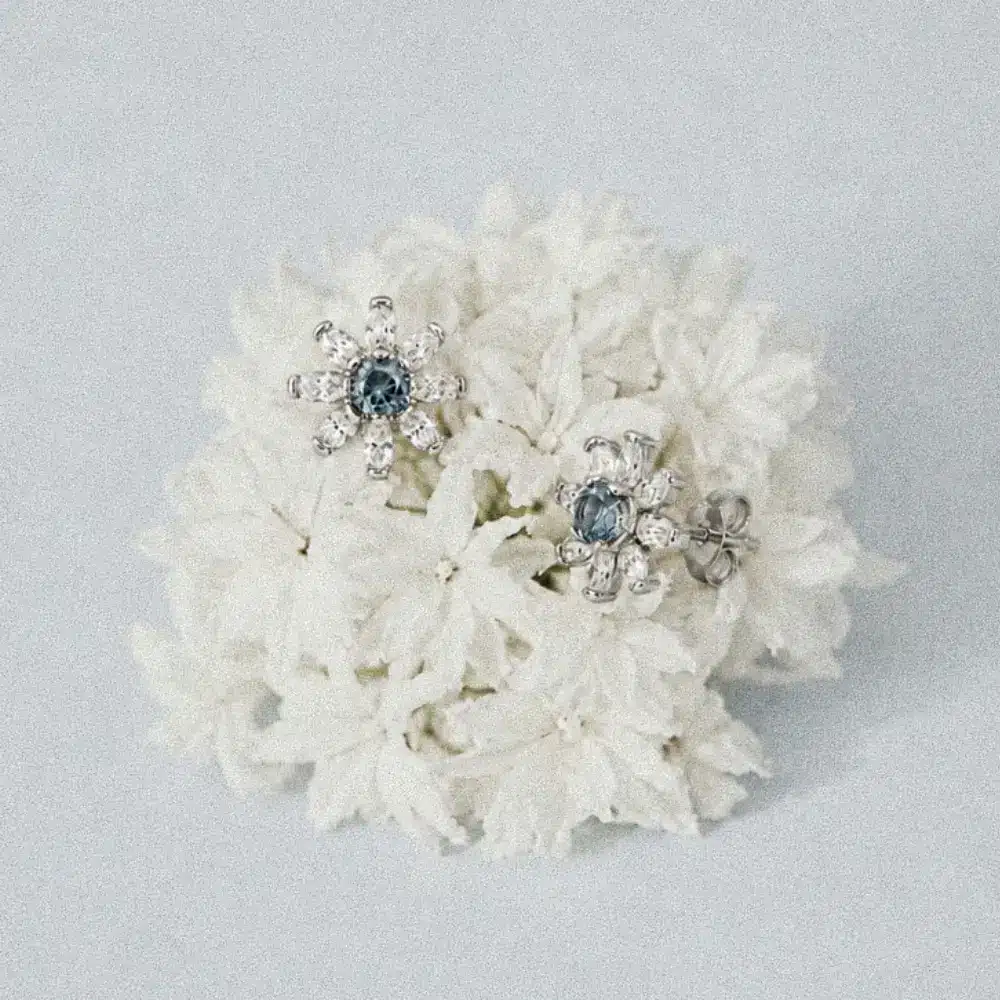 Pendientes Novia Cintia Aguamarina