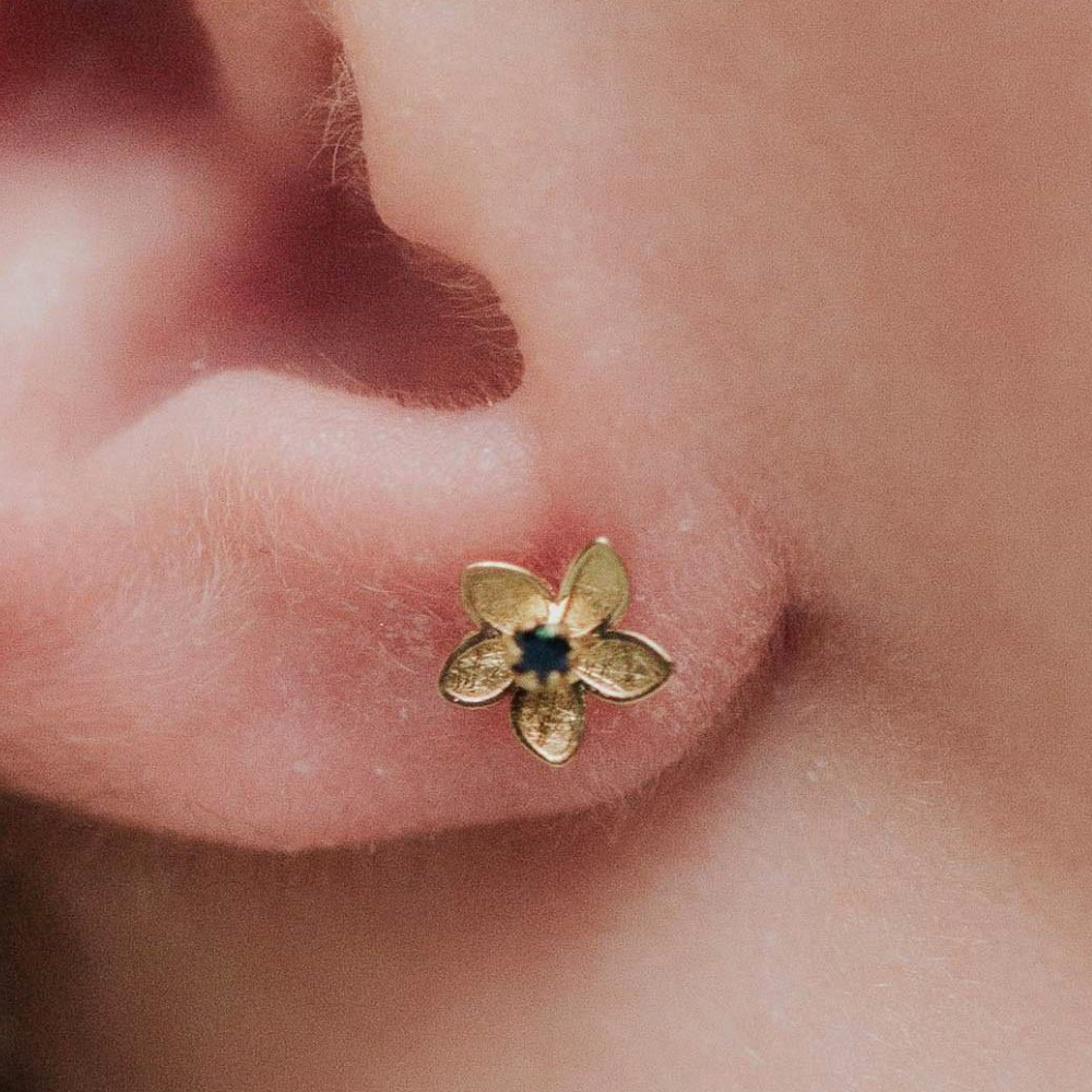 Baby Sapphire 18K Gold Baby Earrings
