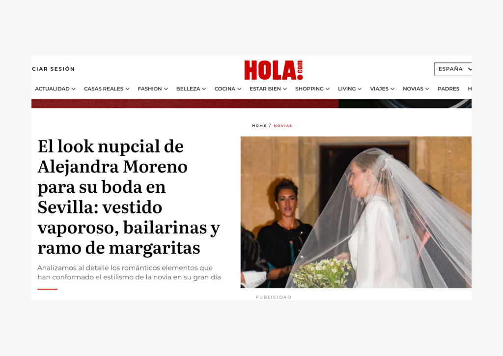 Joyas de novia Petrïta en ¡HOLA! – Alejandra Moreno