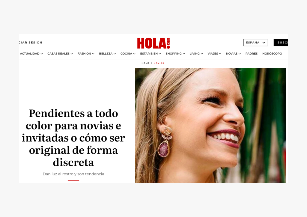Pendientes de novia personalizados Petrïta en ¡HOLA! Novias
