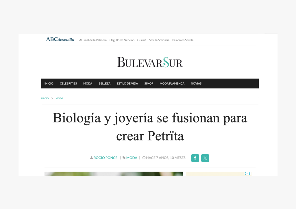 Petrïta en ABC – biología, joyería y artesanía en Sevilla