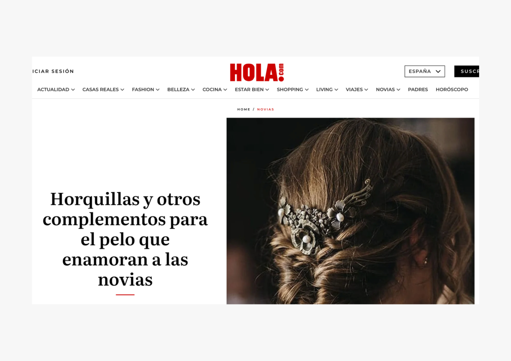 Horquillas florales Petrïta en ¡HOLA! Novias