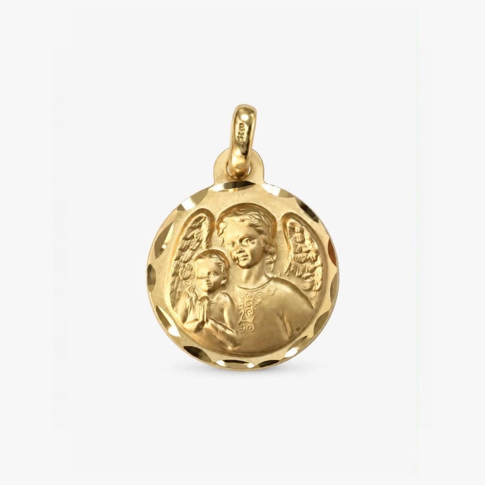 medalla bebé oro 18kt