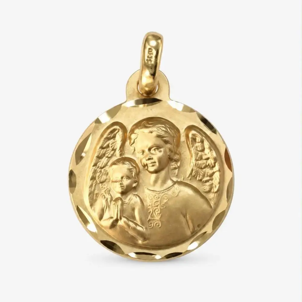 medalla bebé oro 18kt